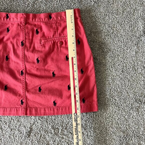 Vintage Ralph lauren sport skirt womens 6 pink blue pony logo mini preppy 90s - Picture 10 of 11